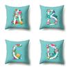 Polyester Pillowcase Flowers Fresh Home Decoration Print Pillowcase 26 English Letter Cushion Cover