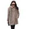 Imitation Fur New Imitation Mink Coat Women's Hooded Imitation Mink Coat