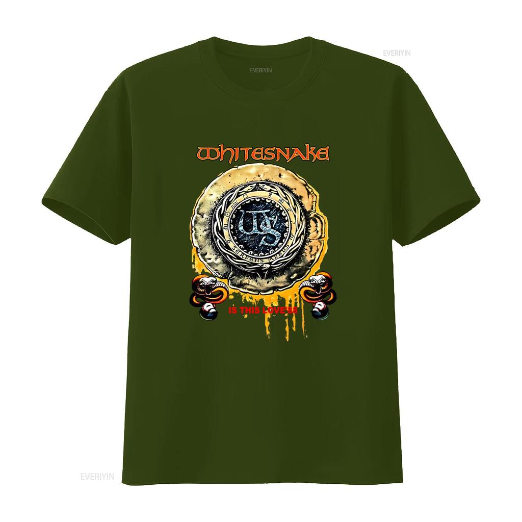 Whitesnake is This Love 88 Concert T shirt Rock Band with Logo and Vintage Design vintage Washed designer clothes Stylish
