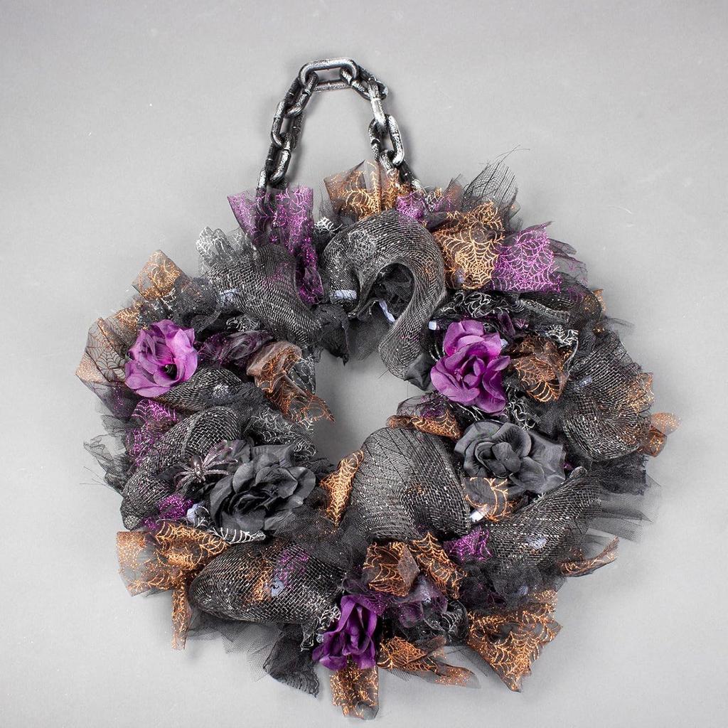 MECCANIXITY 3pcs 10 Inch Poly Burlap Mesh for Wreath, Decorative Mesh Fabric Ribbon 10 Yard for Fall Easter Christmas Flower Bow, Dark Green