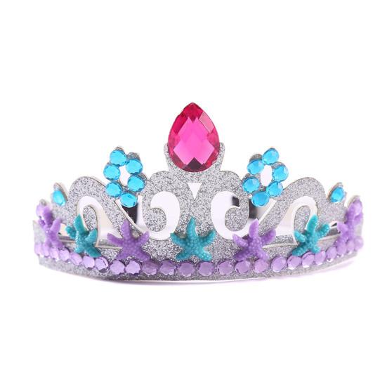 Океанская морская звезда, Русалка, повязка на голову принцессы со стразами, Корона принцессы, вечерние повязка для волос, детский праздничный обруч на голову, аксессуары для головных уборов