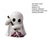 1/2Pcs Halloween Ghost Figurine Mini Cartoon Ghost Statue PVC Sculpture Miniature Ghost Ornament Home Office Desktop Decoration
