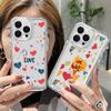 Cute Love Heart Clear Case For Iphone 16 15 14 Pro Max Plus 13 12 11 Pro Max Xs Max Xr X 8 7 Plus Se2022 Se2020 Shockproof Bumper Soft Silicone Cover