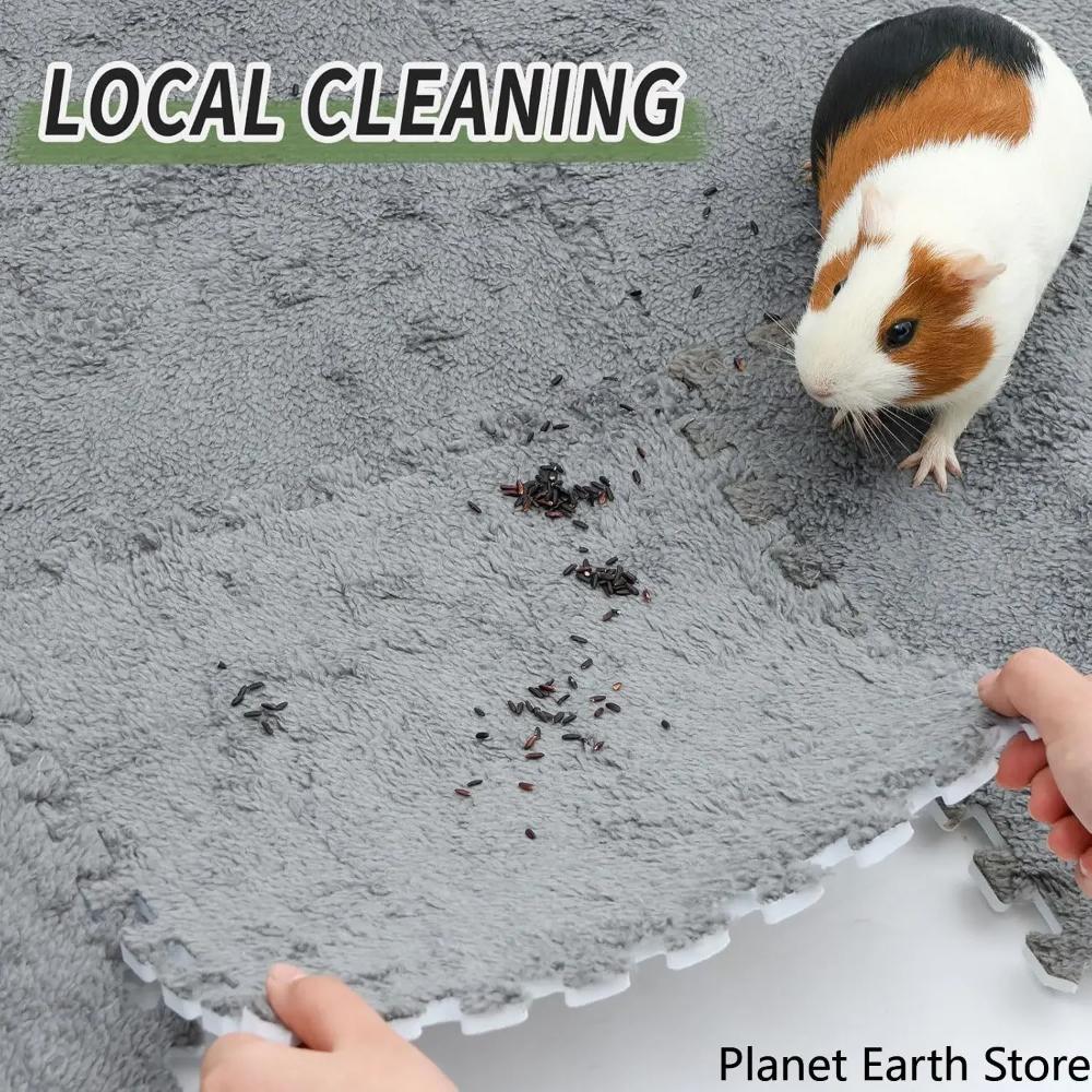 4/10 шт. подкладка для клетки морской свинки кролика мелкие предметы для домашних животных водонепроницаемый противоскользящий коврик мягкий теплый коврик для сна кролика одеяло кровать