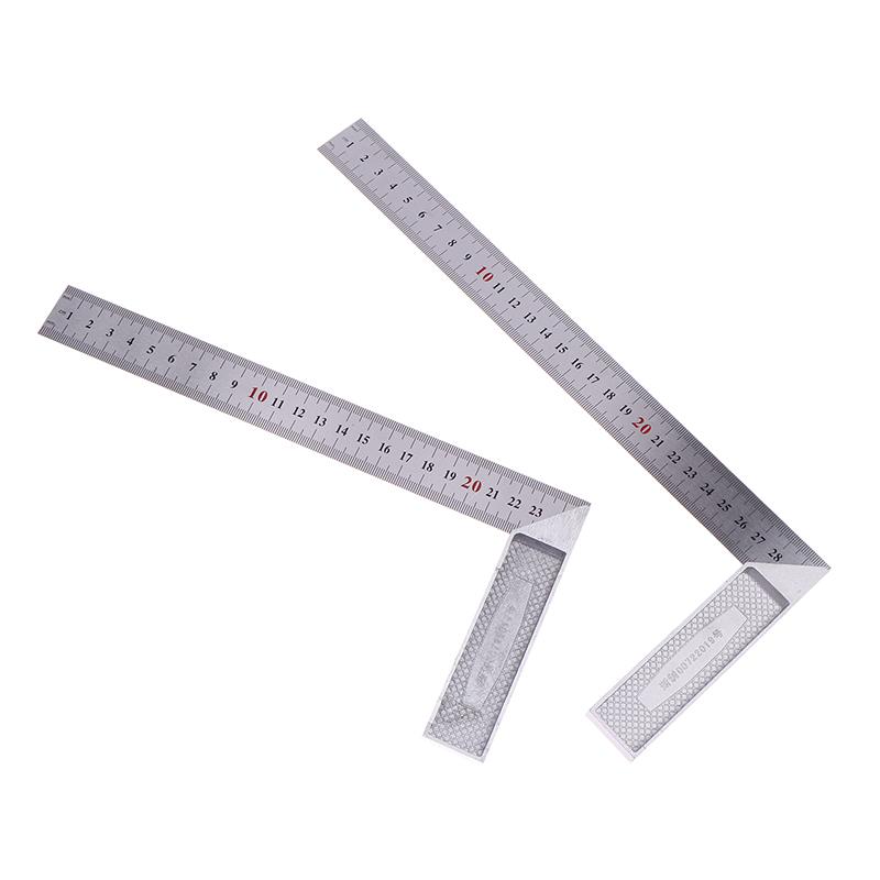 Stainless Steel Square Right Ruler Angle 90 Turning Ruler Woodworking Measuring Tool Gauge Angle Square Ruler 250/300Mm