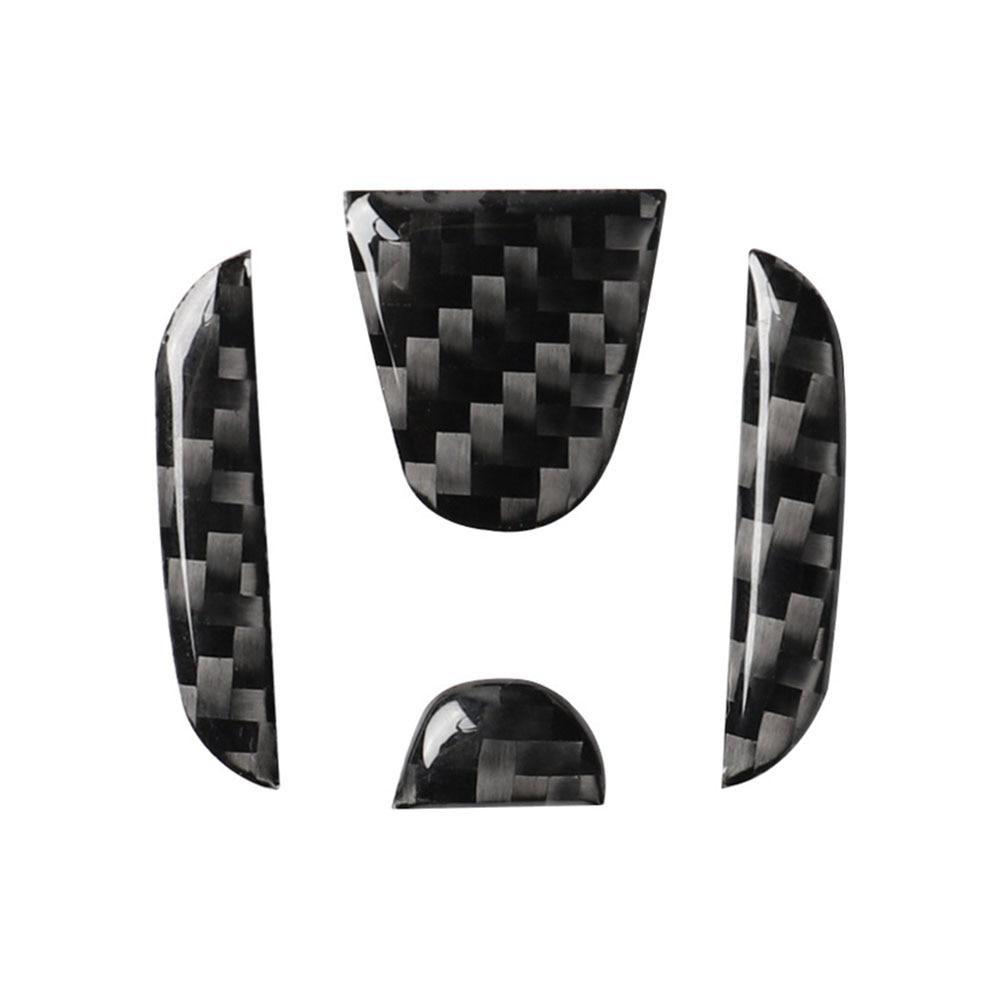 Car interior car steering wheel logo carbon fiber sticker Protective Decoration For  Civic dio crv fit CR-V Accord Odyssey