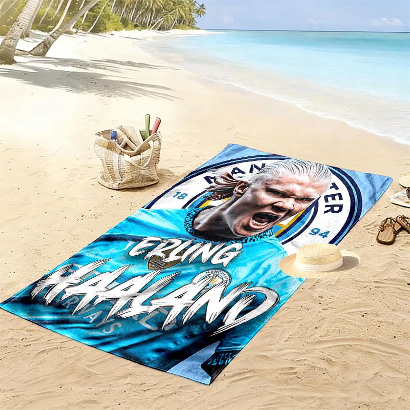 Haaland Apex Print Beach Towel, Large Soft Quick Dry Towel for Beach Camping Swimming
