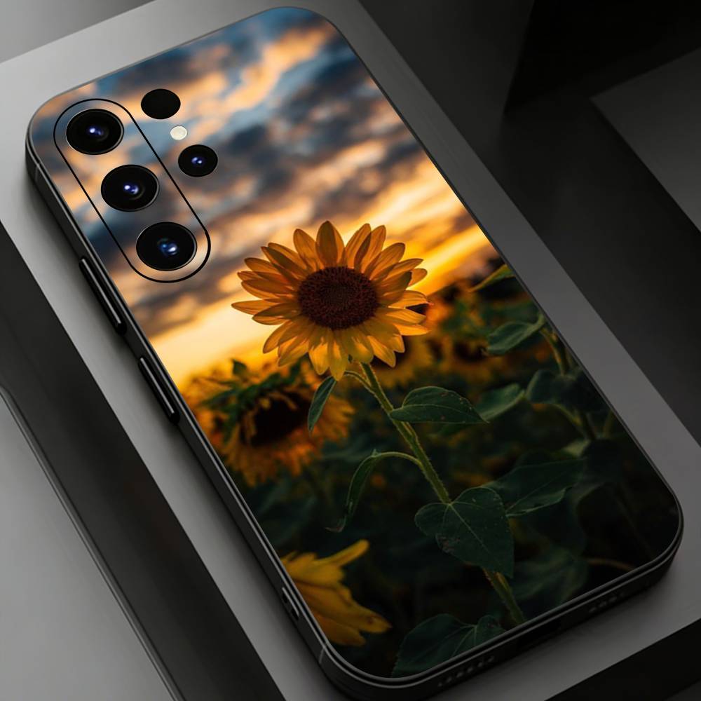 Чехол для телефона с подсолнухом для Samsung Galaxy S26,25,24,23,22,21,20Plus Ultra