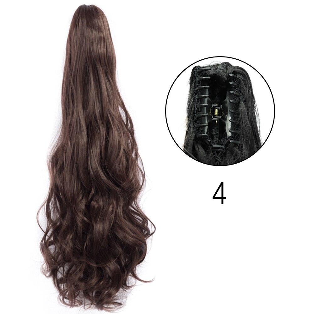 MISS WIG 24-дюймовый прямой хвостик для наращивания волос для женщин, черный, коричневый, из синтетического волокна, длинный конский хвост, шиньон