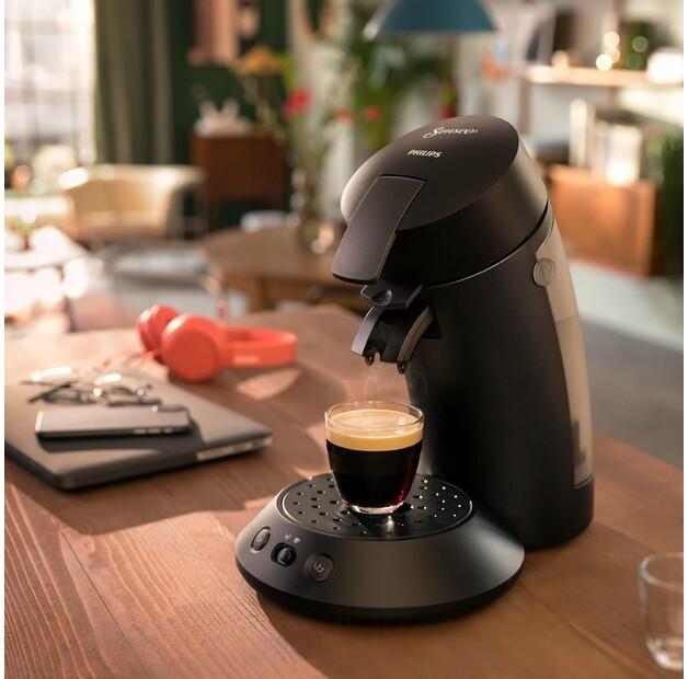Capsule Coffee Machine Philips CSA210/22 Senseo Original Plus Eco Black