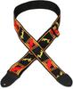 Monogrammed 2" Strap, Black/Yellow/Red