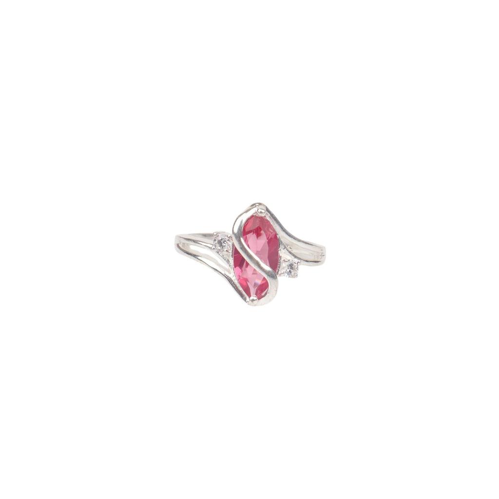 Natural Pink Tourmaline Gemstone 925 Sterling Silver Jewelry Zircon Ring For Her CZR-8-8