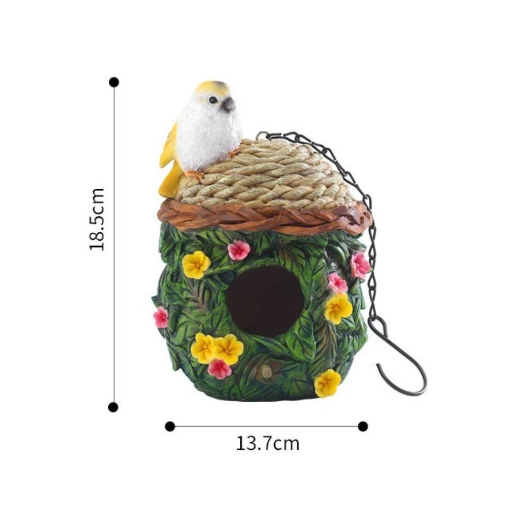 Gift Weatherproof Bird Houses Cute Garden Outdoor Garden Hanging Resting Place DIY Birds Nest