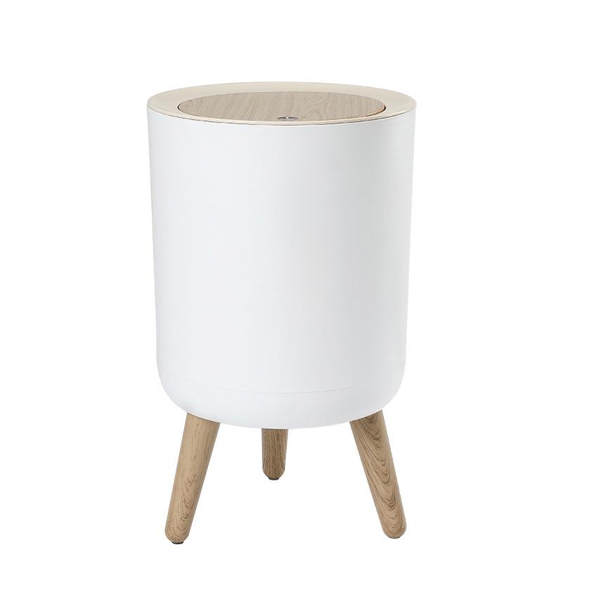 Высокое Ведро для мусора с текстурой дерева Кухня Ванная Гостиная Дом Настольное ведро для хранения Офис Отель Ведро для мусора Мусорные баки