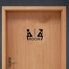 DYS Creative Man Woman Pattern Washroom Toilet WC Bathroom Door Sticker DIY Decal