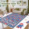 Crystal Velvet Square Rug Custom NamePaddington Pattern Non Slip Home Floor Decor Rug