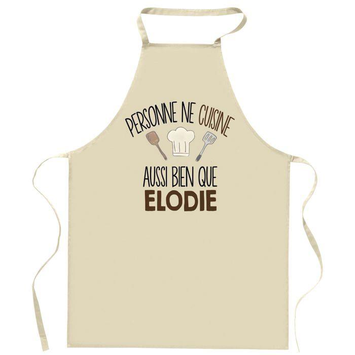 Tablier de cuisine - Planetee ELODIE - Impression bretonne - Coton résistant - Liens ajustables