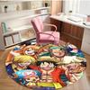 One Piece Print Round Rug, Washable Floor Carpet, For Entryway Dorm Laundry Room Office Study, Home Decor Birthday Christmas Gift