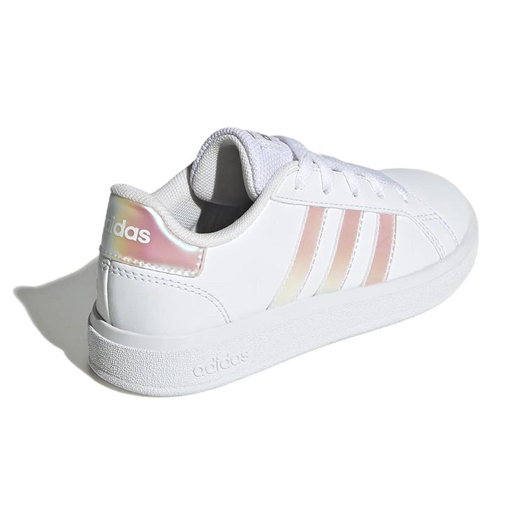 Adidas Grand Court 2.0 Big Kid White Iridescent Kids Sneakers Cloud-White GY2326