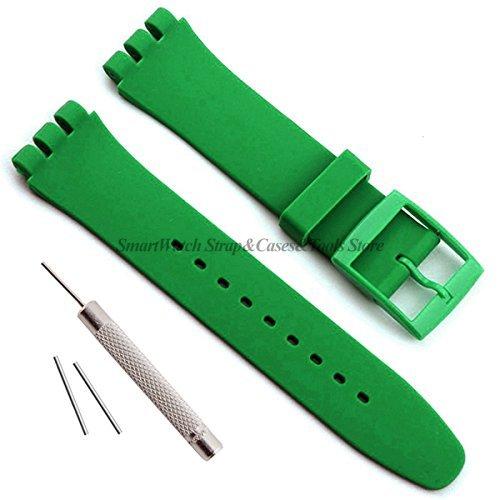 Мягкий силиконовый ремешок 12мм 16мм 17мм 19мм 20мм для Swatch, разноцветный прозрачный ремешок для часов, сменный ремешок, с инструментом