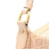 Used FENDI Zucchino Shoulder Bag 8BT206 PVC coated canvas leather Beige Used Women