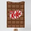 Еда K-KitKat-t Бросок Толстое Уютное Фланелевое Одеяло, Многоцелевое Использование В помещении На улице Ежедневный Сон