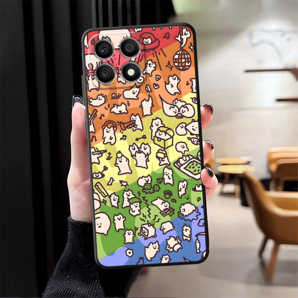 Чехол для Honor X7 X8 200 400 Lite X6 X9a X5b 70 8X 90 Magic5Lite Funda Чехол для телефона Милый Кот Мультяшный
