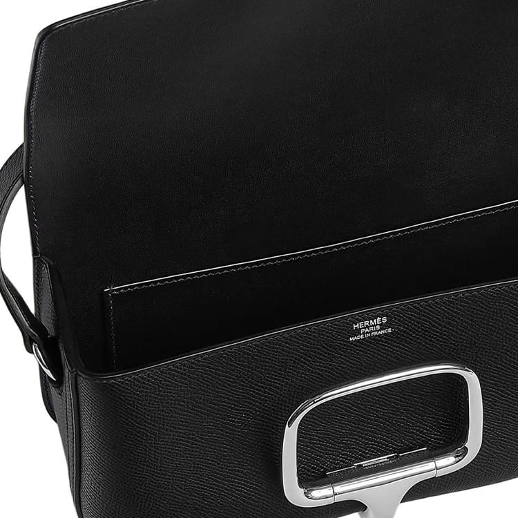 HERMES Della Cavalleria Epsom Calfskin Crossbody Bag, Shoulder Bag Women's 89 Noir Black H084658CK89