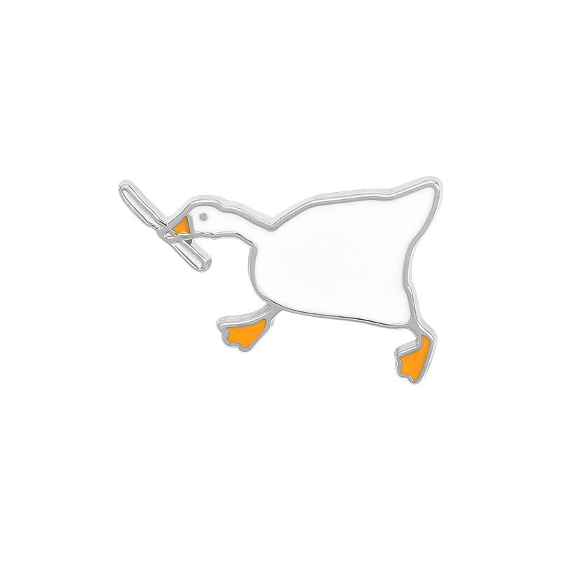 10Styles Honk Honk Enamel Pin Custom Naughty Goose Brooch Bag Lapel Pin Cartoon Funny Animal Badge Jewelry Gift for Kids Friends