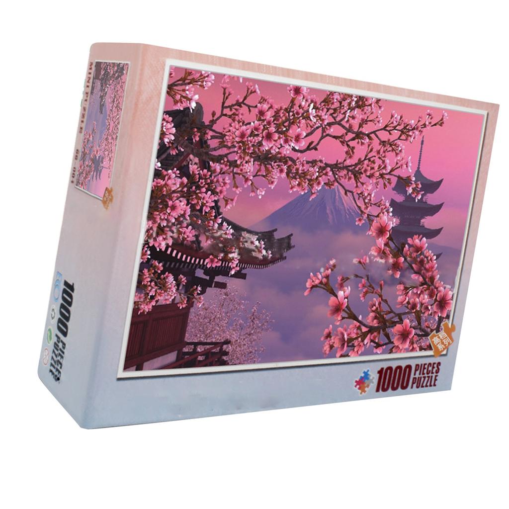 1000 Pieces Sakura Jigsaw Puzzle Cartoon Anime Challenging Sakura Puzzle DIY Toys for Kids Adults