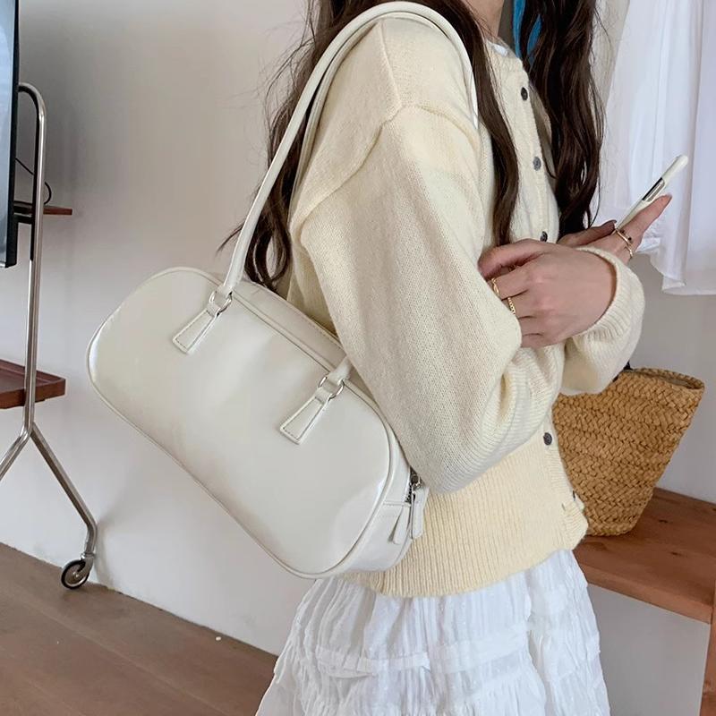 Новые женские сумки через плечо, модные женские сумки из искусственной кожи, подушечки для бостона, повседневные сумки под мышками, однотонные роскошные сумки