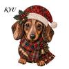 Homemade Holiday Tradition Ornament Christmas DIY Patchwork Kit, Halloween Witch Hat Sewing Xmas Hobby Material Pack Animal Fabric Craft Kit
