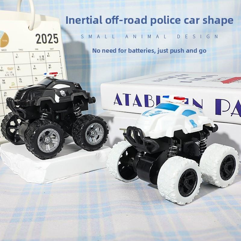 Off Road Police Car Toy With Inertia Drive Durable Plastic Model For Kids Play