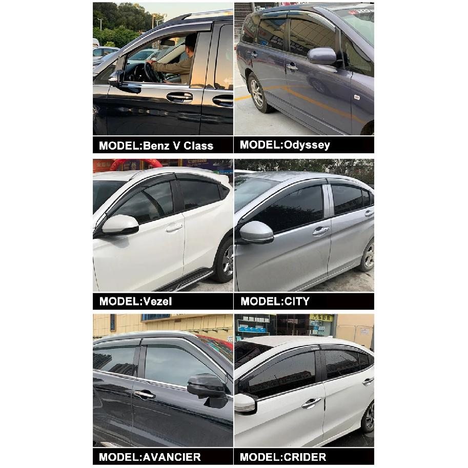 For AmberTruck Work 2012+ Car Window Visor Awning Shelters Windshield Side Window Rain Guard Shade Auto Accessories Car Styling