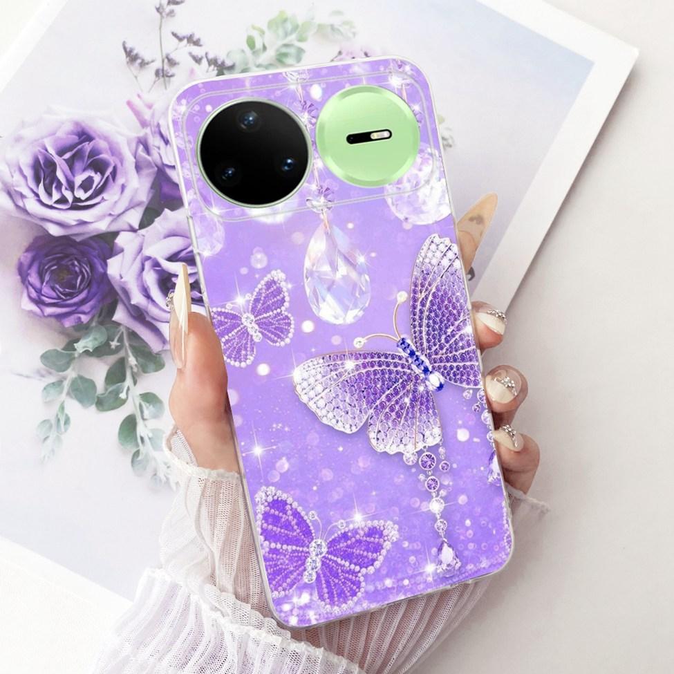Clear For Huawei Nova 15 Pro Case KLE-AL00U Luxury Cute Cat Fashion Butterfly Cool Painted Casing For Huawei Nova15 Pro Cover
