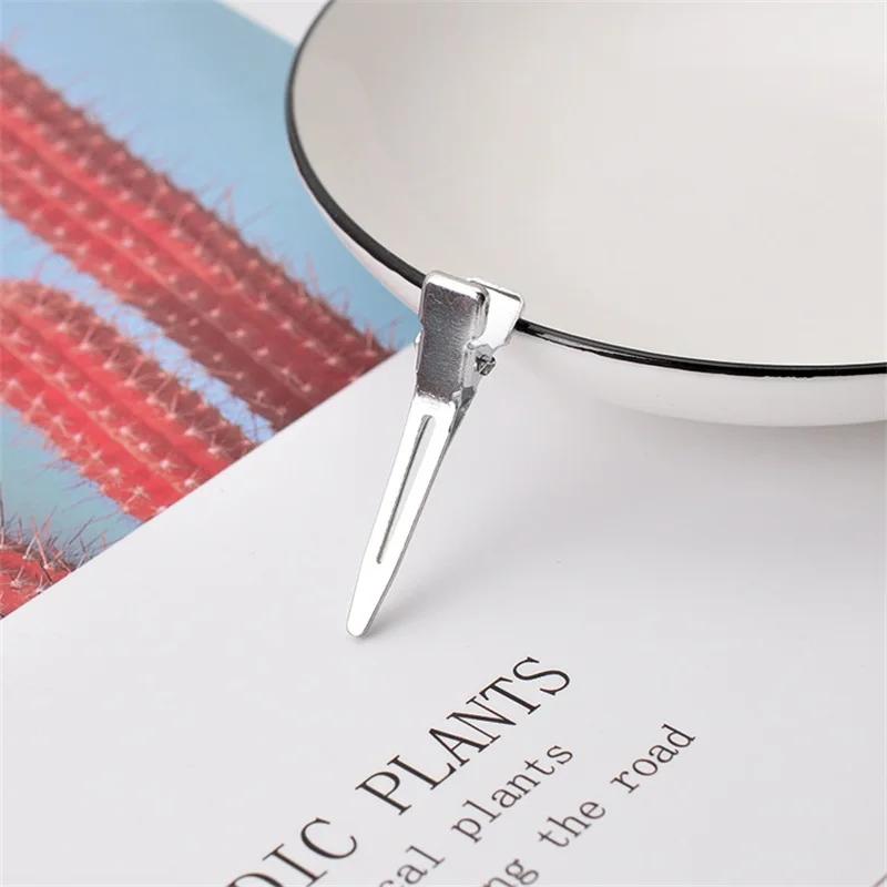 10 шт. Профессиональные женские салонные фиксированные волосы Без заломов Зажим для волос для завивки Зажим для волос для макияжа Без заломов Зажим для волос Парикмахерский инструмент для укладки