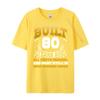 Funny 80th Birthday Built 80 Years Ago Born In 1944 Graphic Tee Cotton Mens Designer Clothes Father's Day