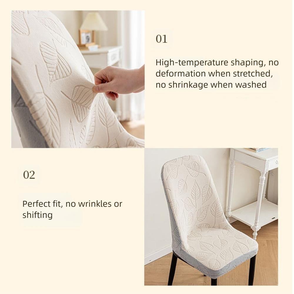 Jacquard Dining Chair Protector Cover Arc Dustproof Cover High Quality Chair Cover  Home