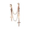 Cross Pendant Punk Ear Cuffs Jewelry With Electroplated Alloy For Women Gifts