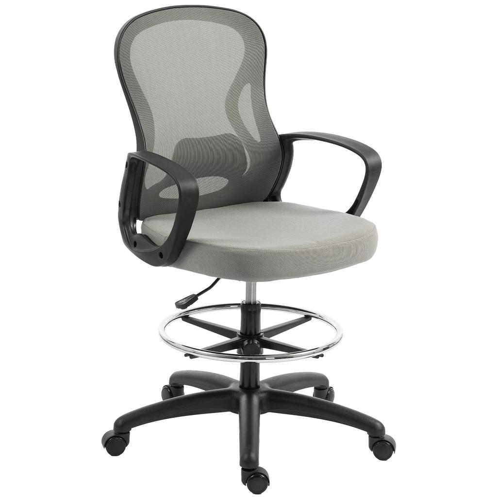 Ergonomic Office Chair Office Chair With Footrest And Armrests Mesh 59 X 65 X 123 Cm Gray