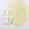Merry Christmas Cookie Embosser Mold Cartoon 3D Santa Claus Snowman Crystal Ball Fondant Stamp Cake Decorating Tools for Baking