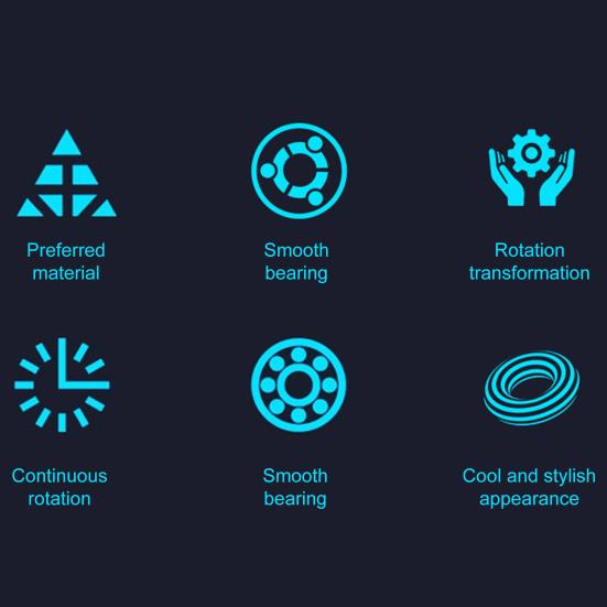 Fidget Spinner Toy Stress Anxiety Relief Teens Adults Extendable Armor Fingertip Gyroscope Portable Travel Sensory Spinning Toy