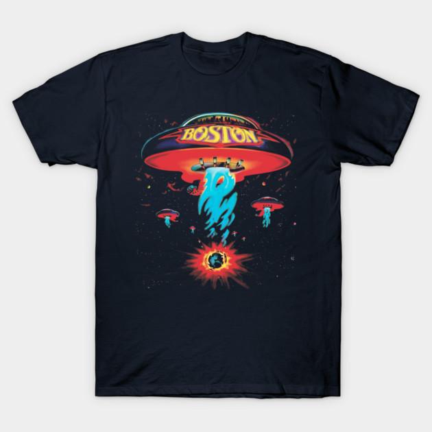 Asian Size Cotton Unisex Tshirt Print T-shirt Vintage - Boston Band T-shirt No-Cut Print Regular Fit
