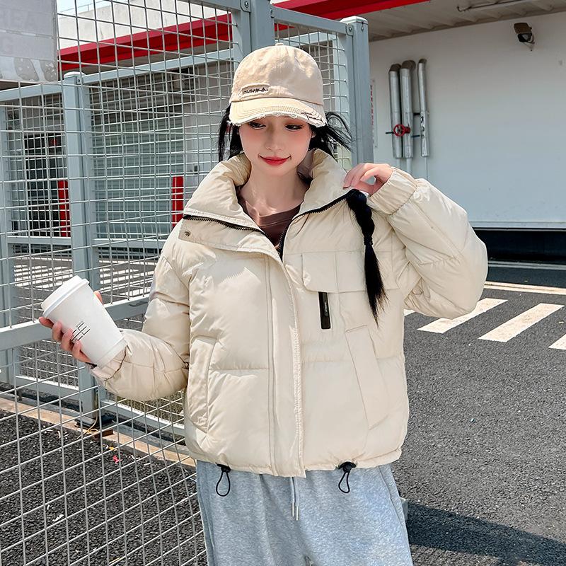 New Cotton-padded Clothes Women's Winter Short Loose Thickened Small Stand-up Collar Jacket Trendy Fashion Cotton-padded Jacket