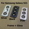 Back Camera Glass Lens For Samsung Galaxy S21 Plus Ultra FE 5G Rear Camera Glass Frame Cover With Adhesive Sticker Glue