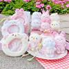 Cat Rabbit Sakura Bear Plush Keychain Animal Mini Coin Bag Cartoon Kids Gift