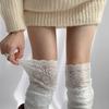 Кружевные чулки Лолита Кружевная пэчворк Длинные носки Женские чулки выше колена Горы носков Полосатые хлопковые носки выше колена
