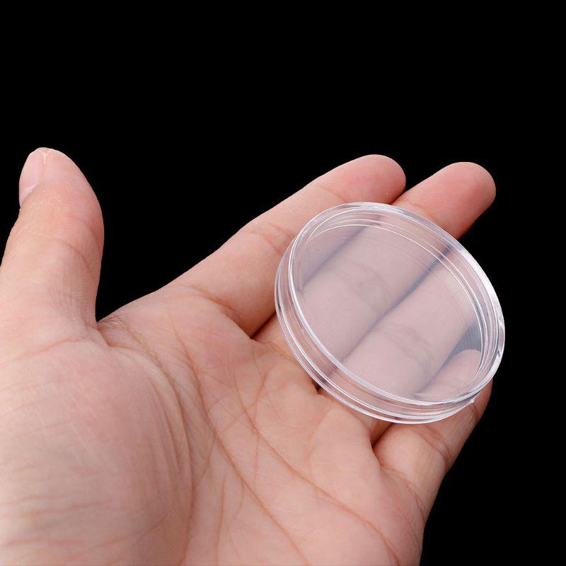 60pcs 41mm Coins Capsule Transparent Round Coin Container With Storage Box Collectable Coin Holder Display Capsule Holder Case