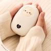 Calentador de manos portátil 2 en 1 con banco de energía diseño de pingüino de felpa suave