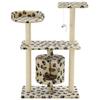 VidaXL Cat Tree with Sisal Scratching Post 95 Cm Beige Paw Print 170515